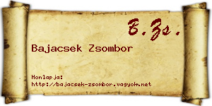 Bajacsek Zsombor névjegykártya